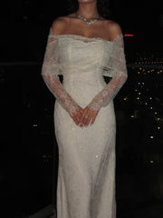 Ivory Elegance Lace Gown - MMK Design