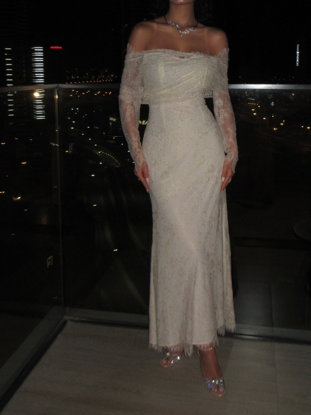 Ivory Elegance Lace Gown - MMK Design