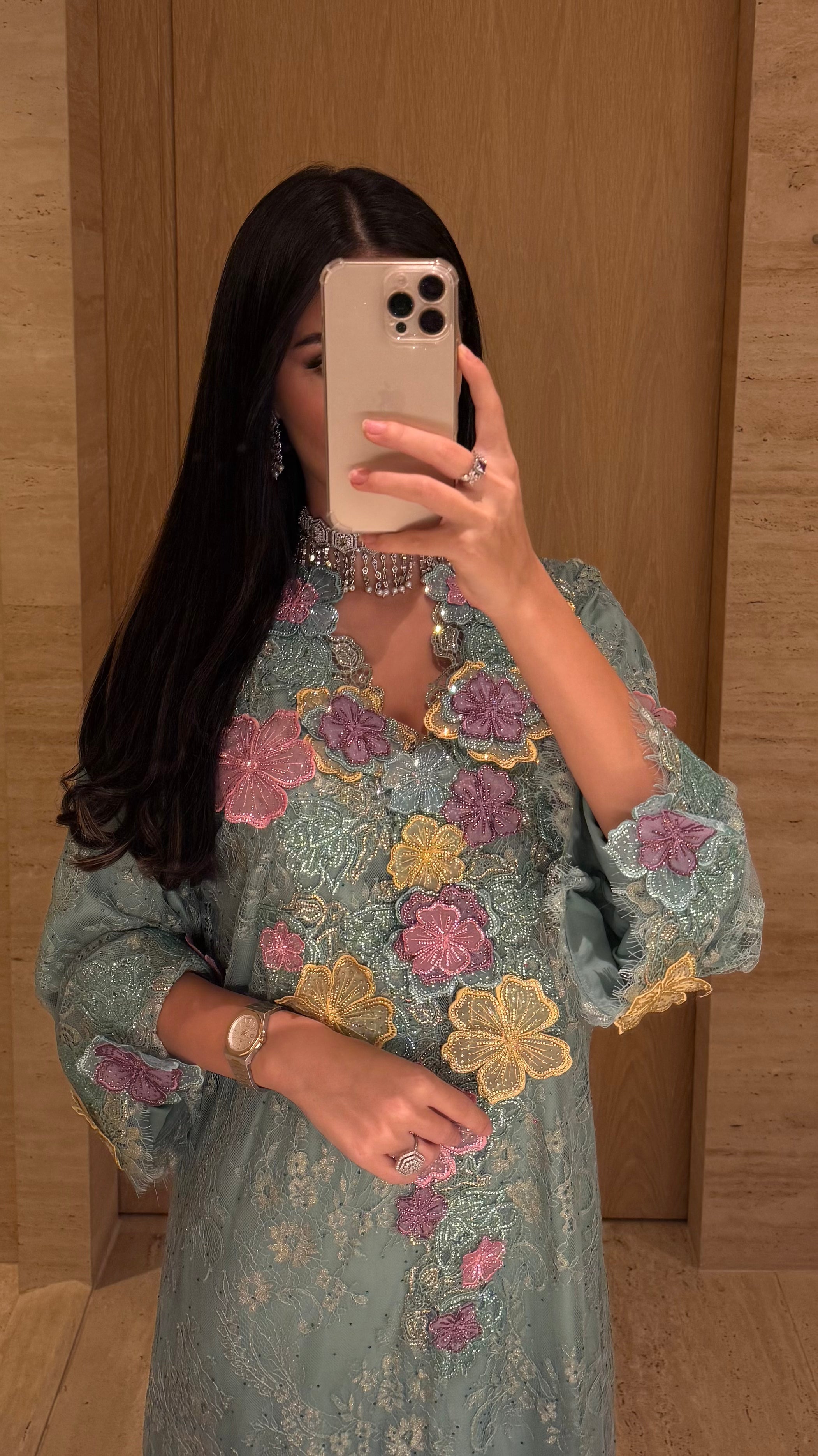 Floral Elegance Jalabiya