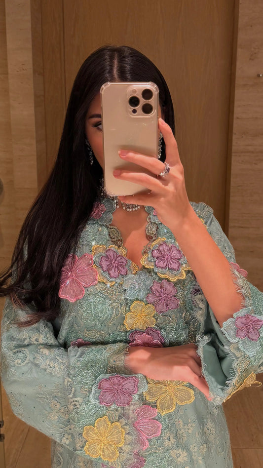 Floral Elegance Jalabiya MMK Design