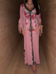 Rosewood Garden Embroidered Jalabiya MMK Design