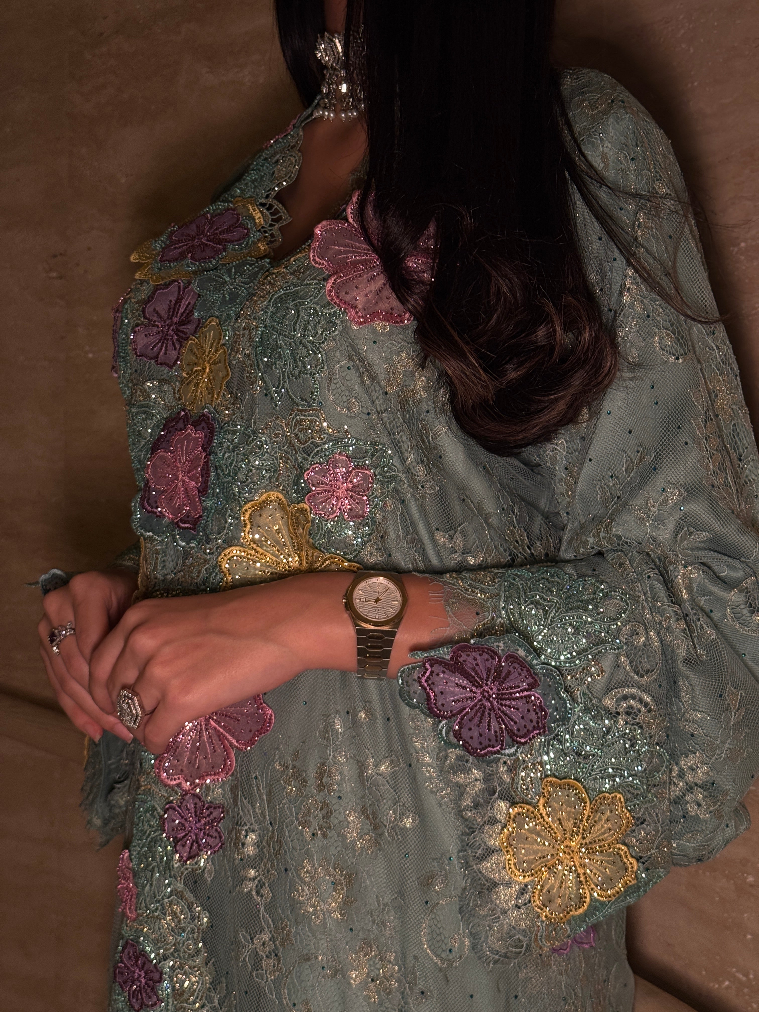 Floral Elegance Jalabiya