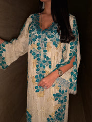 Turquoise Whispe Jalabiya