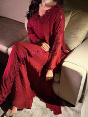 Burgundy Bloom Jalabaiya