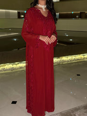 Burgundy Bloom Jalabaiya