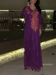 Royal Amethyst Embroidered Jalabiya MMK Design