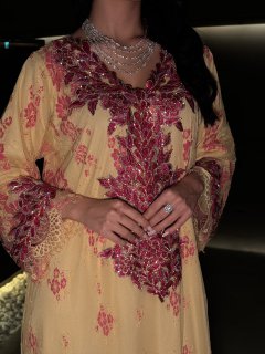 Golden Rose Embellished jalabiya