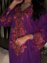 Royal Amethyst Embroidered Jalabiya MMK Design