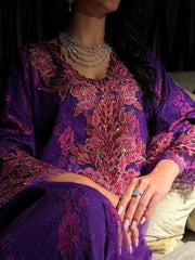 Royal Amethyst Embroidered Jalabiya