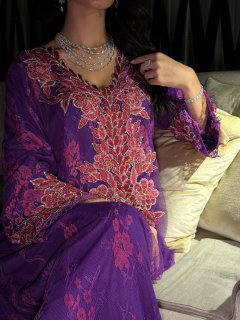 Royal Amethyst Embroidered Jalabiya