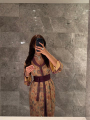 Gold Purple Caftan