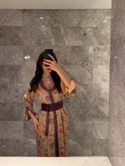 Gold Purple Caftan
