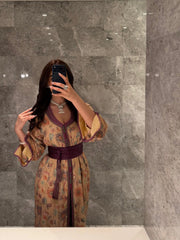 Gold Purple Caftan