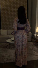 Gold Purple Caftan
