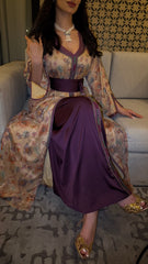 Gold Purple Caftan