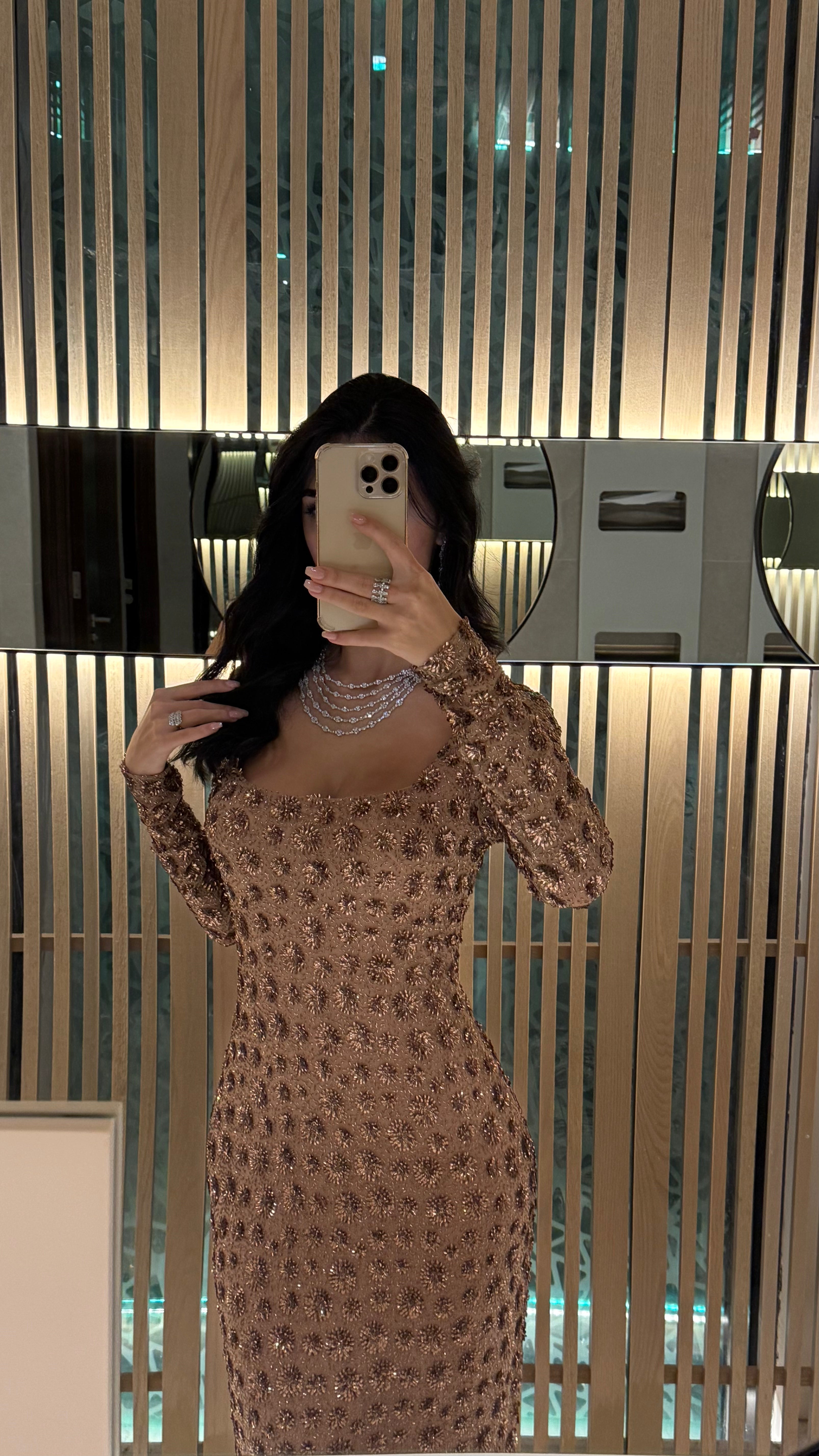 Elegant Beige Floral Maxi Dress