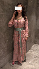 Vintage Blossom Belted Kaftan