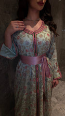 Rosé Vine Embellished Kaftan