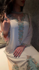 Champagne Oasis Embroidered Jalabiya